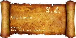 Uri Laura névjegykártya
